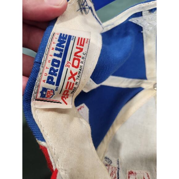 Vintage Buffalo Bills Hat Pro Line Apex One Red Blue 90s NFL Football Snapback - Picture 5 of 5